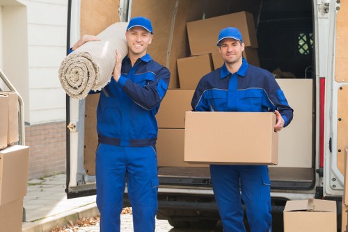 Commercial moving truck used for office relocation in Temple