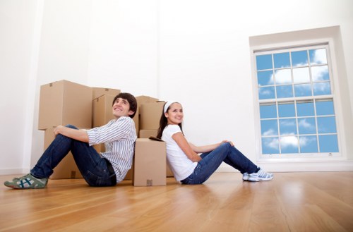 Careful loading of household items during removal services in Temple