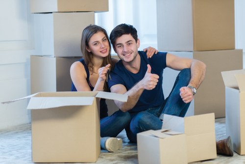 Local man and van service in Temple loading furniture carefully