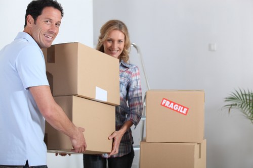 Apartment relocation service in Temple showing careful packing and loading