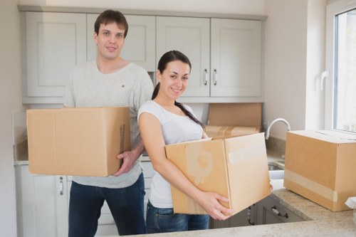 Commercial packing and unpacking services helping a Temple office relocation